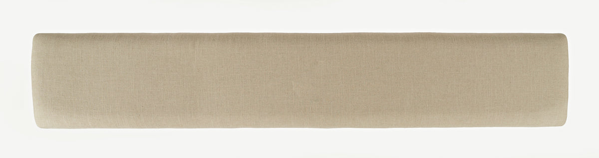 85" Upholstered Counter Height Bench, Distressed Solid Pine
