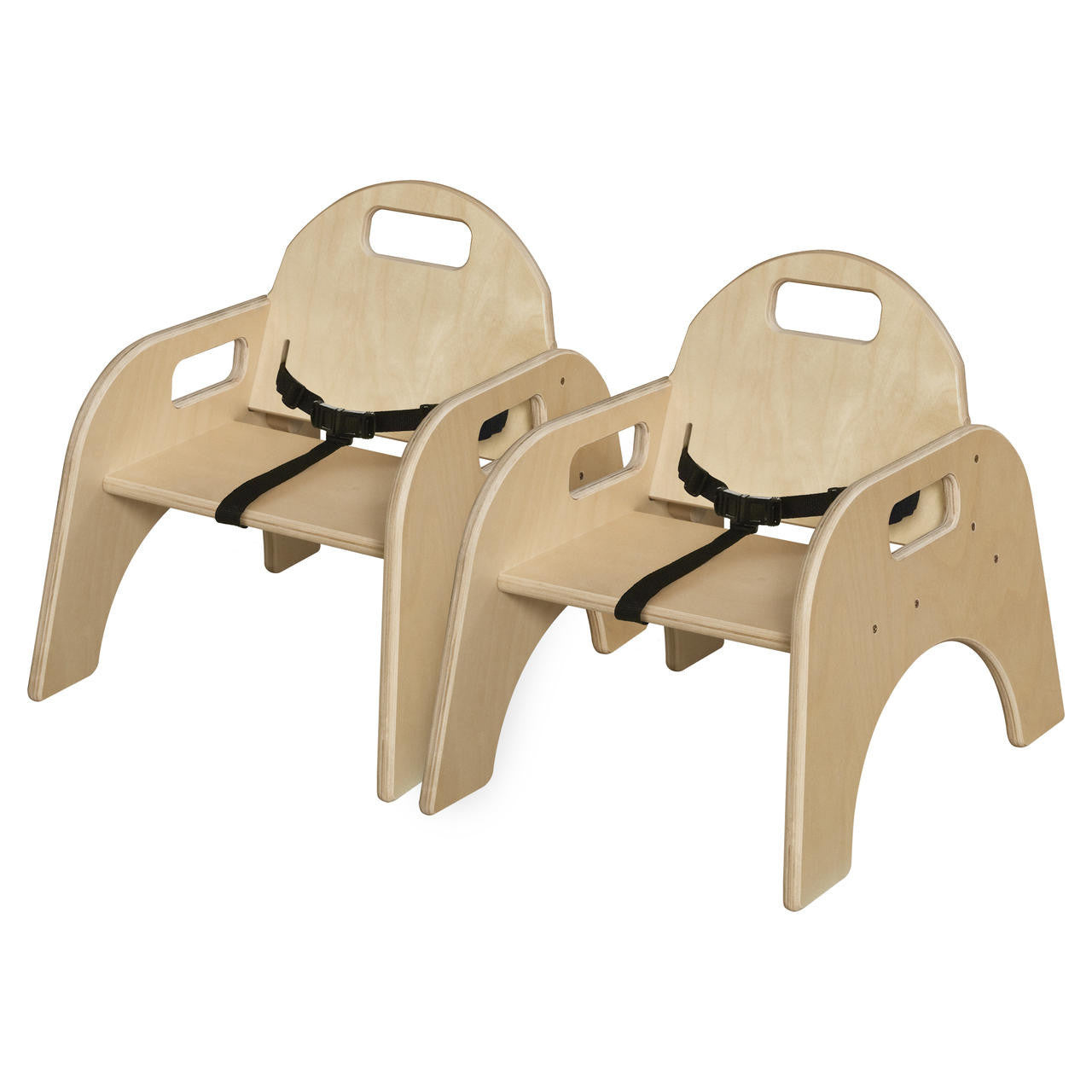 Wood Designs Kids Wooden Feeding chair with Belt Strap, Set of 2