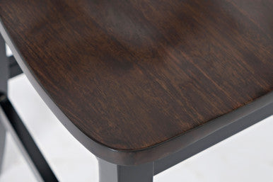 Coastal Town Solid Acacia Farmhouse X Back Stool (Set of 2)