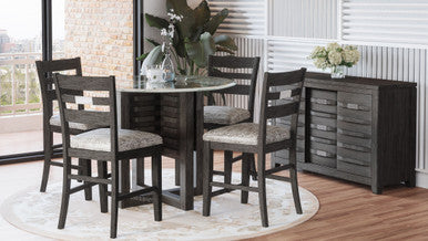 Sarasota Ladderback Upholstered Counter Stool (Set of 2)