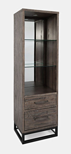 Meridian Distressed Solid Wood Pier Bookcase