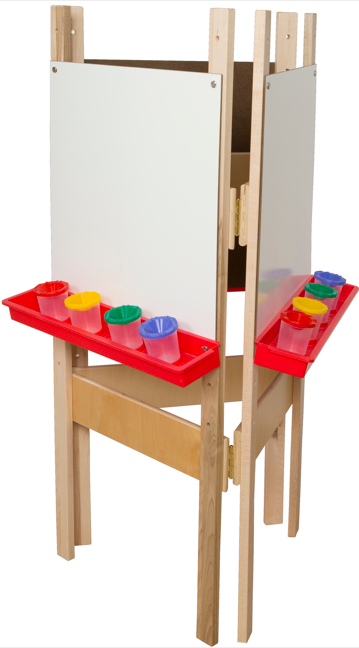 3-Sided Adjustable Easel with Markerboard