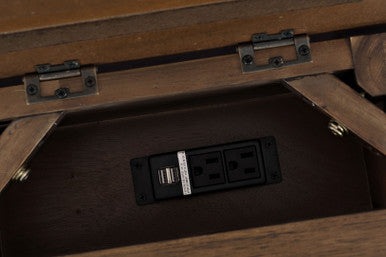 Urban Mission Style USB Charging Side Table
