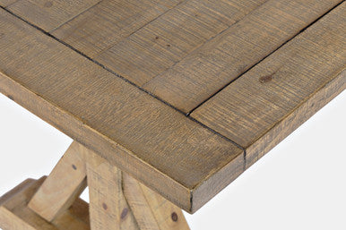 Cedar Circle Modern Rustic Solid Wood Extension 78" Dining Table