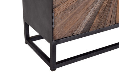Reclaimed Solid Wood Divine Terrains 2 Door Accent Cabinet, Natural