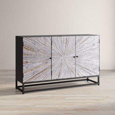 Reclaimed Solid Wood Astral Plains 3 Door Accent Cabinet