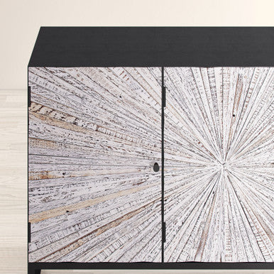 Reclaimed Solid Wood Astral Plains 3 Door Accent Cabinet