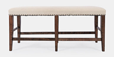 Vista 52" Backless Upholstered Counter Height Bench