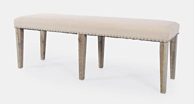 Vista Transitional 52" Backless Upholstered Dining Bench