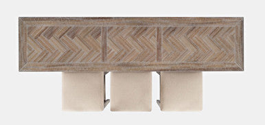 Vista Transitional Counter Height Ash 4-Piece Console Dining Set