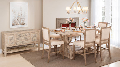 Vista Transitional Herringbone Counter Height Extension Dining Table