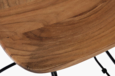 Solid Acacia Counter Height Backless Barstool - Set of 3