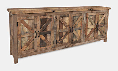 Eden Prairie Rustic Reclaimed Wood 84" Accent Cabinet
