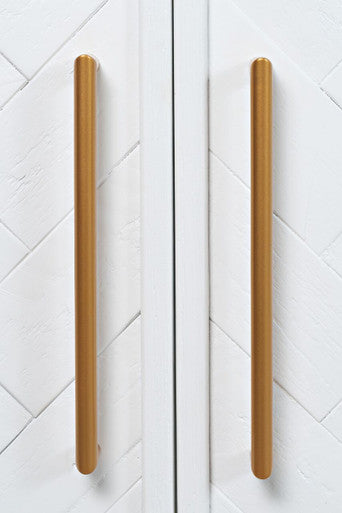 Urban Mid-Century Chevron Four-Door 79" Accent Cabinet
