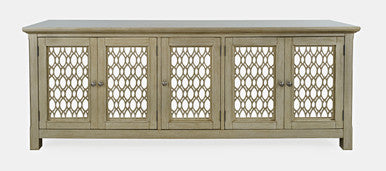 Bella 86" Luxury Mirrored Sideboard Storage Cabinet