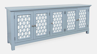 Bella 86" Luxury Mirrored Sideboard Storage Cabinet