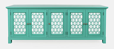 Bella 86" Luxury Mirrored Sideboard Storage Cabinet