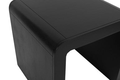 Manhattan Solid Wood Square Waterfall Curved End Table