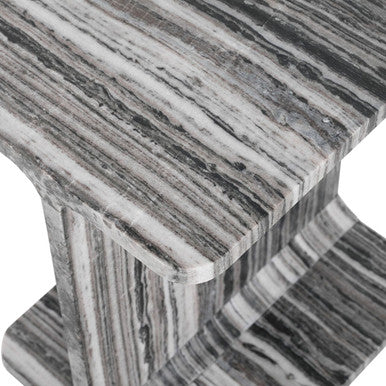 Henry Luxury Genuine Solid Marble Icon End Table