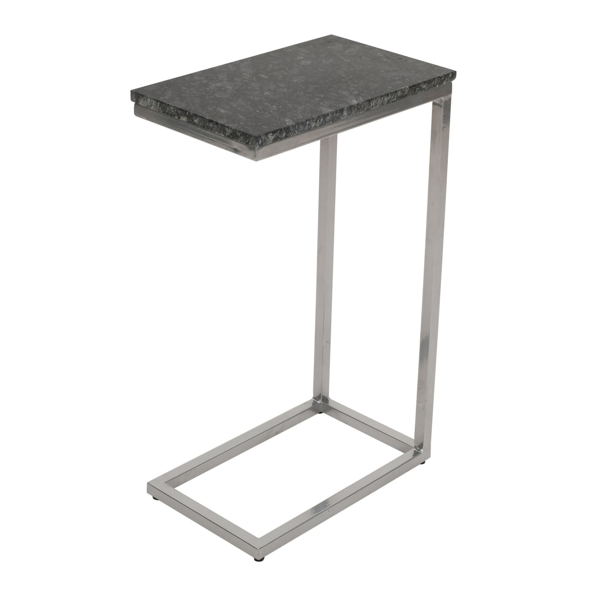 Solid Marble C Side Table Set of 2 – Modern Metal Frame Accent Tables