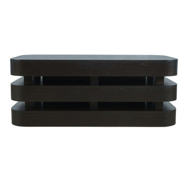 Rush Modern Floating Sculpture Coffee Table with Caster Wheels