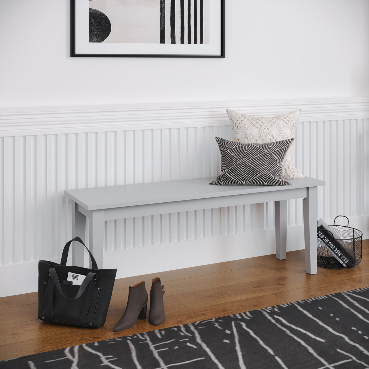 48" Solid Wood Dining & Entryway Bench