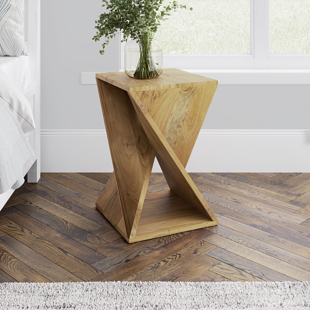 World Vault Solid Mango Wood Angled Jasper Table