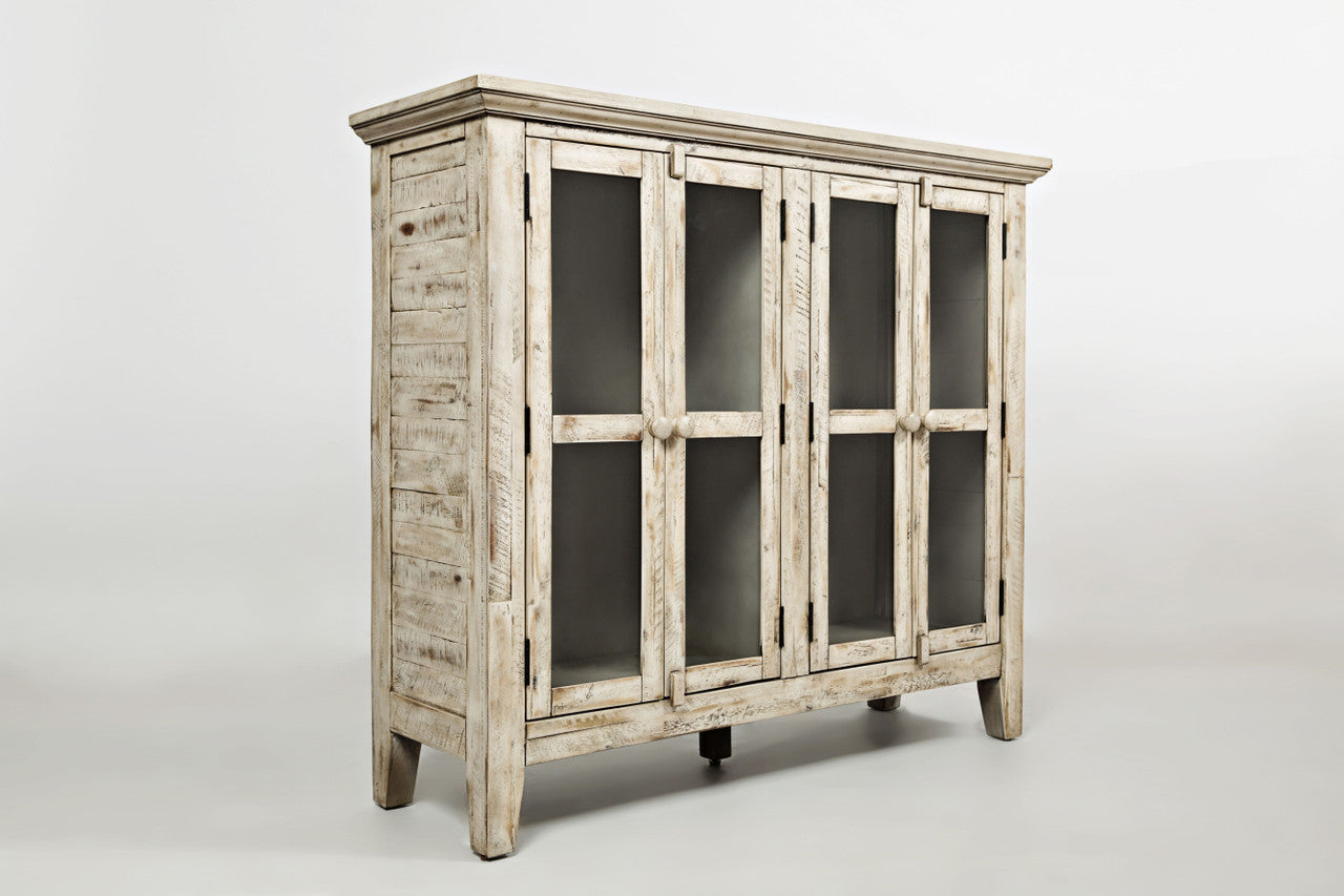 48" Coastal Charm Accent Cabinet - Acacia Wood with Four Doors