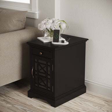 Artisan USB Charging Chairside End Table