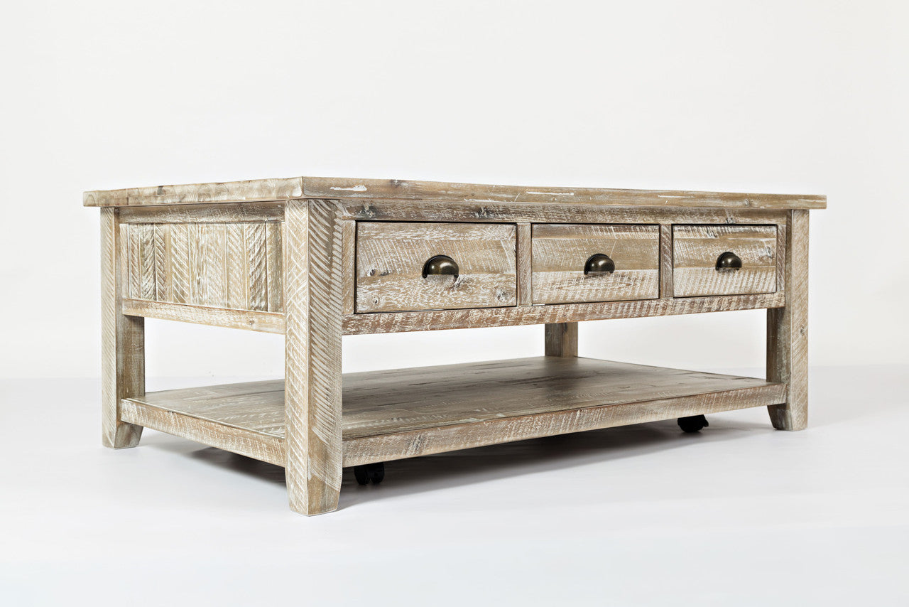 Artisan's Fusion Rustic Solid Wood Coffee Table