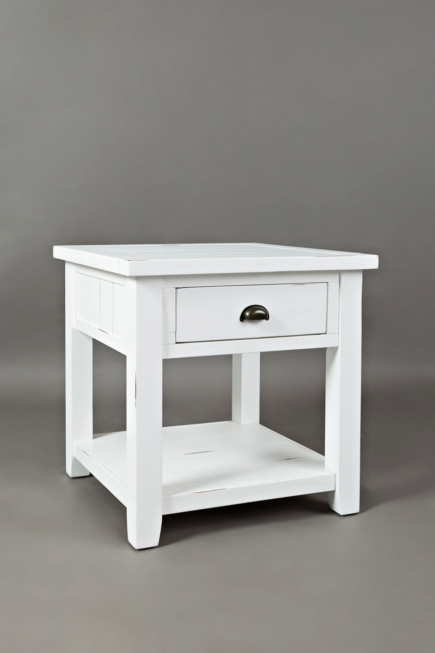 Artisan's Fusion Rustic Farmhouse Solid Wood End Table