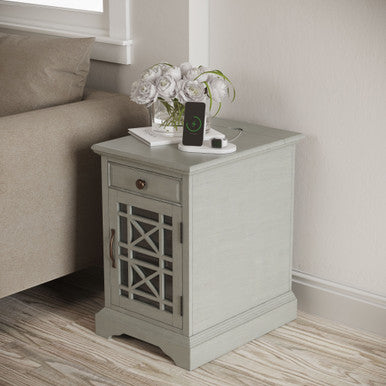 Artisan USB Charging Chairside End Table