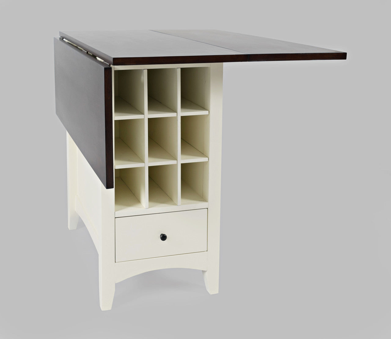 Cedar Cove Farmhouse Storage Counter Drop Leaf Dining Table