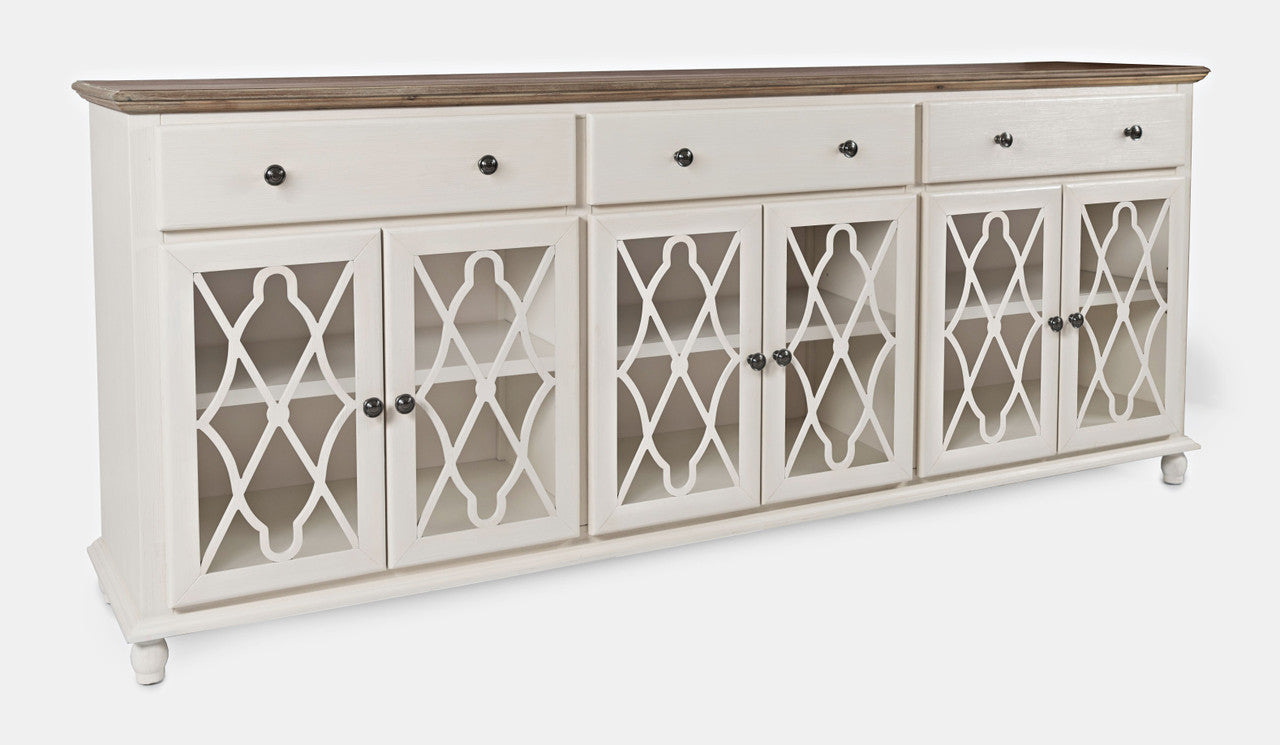 Aurora Hills Country Wire-Brushed 6 Door Accent Chest
