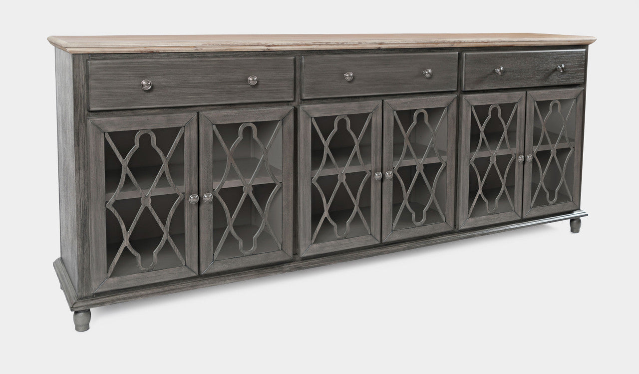 Aurora Hills Country Wire-Brushed 6 Door Accent Chest