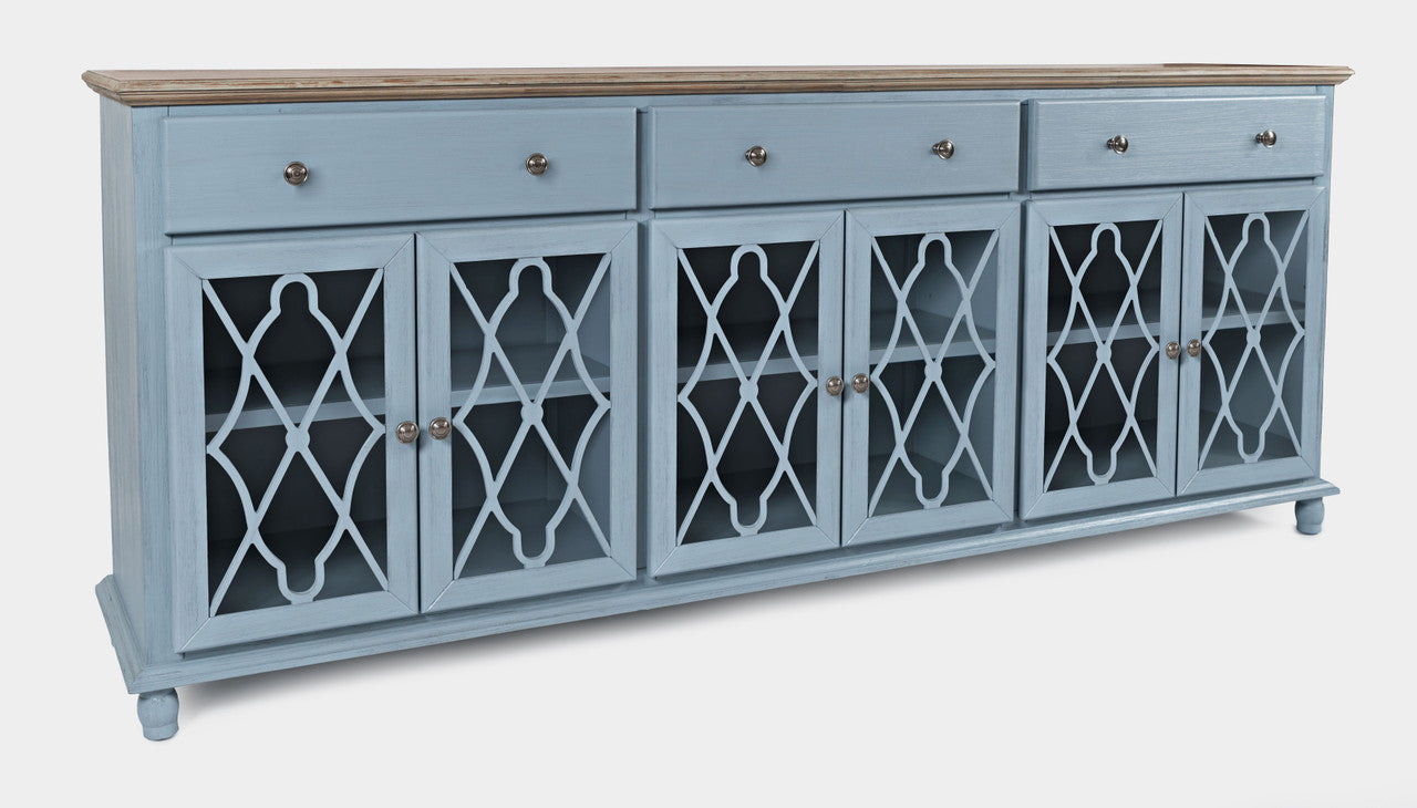 Aurora Hills Country Wire-Brushed 6 Door Accent Chest