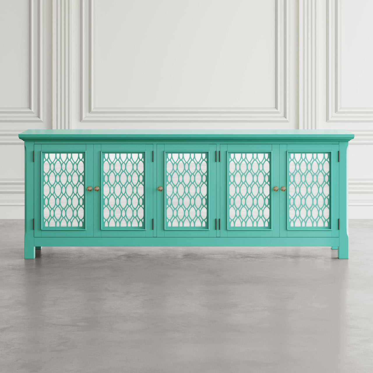 Bella 86" Luxury Mirrored Sideboard Storage Cabinet