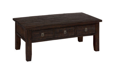 Lagoon 48" Distressed Solid Wood Coffee Table