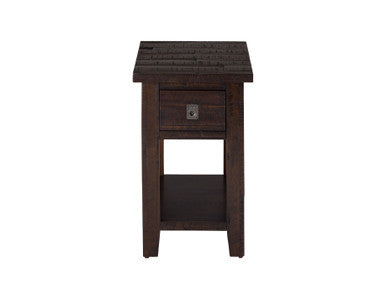Lagoon Distressed Rustic Solid Acacia Chairside End Table