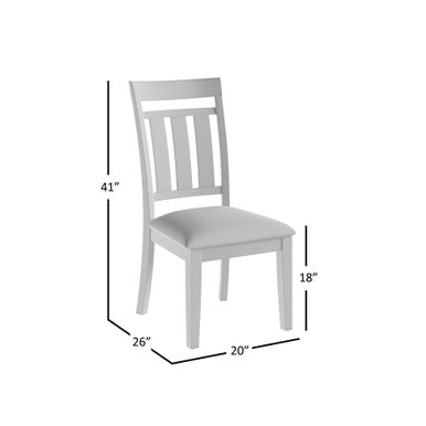 Lagoon Solid Wood Upholstered Slat-back Dining Chair, Set of 2