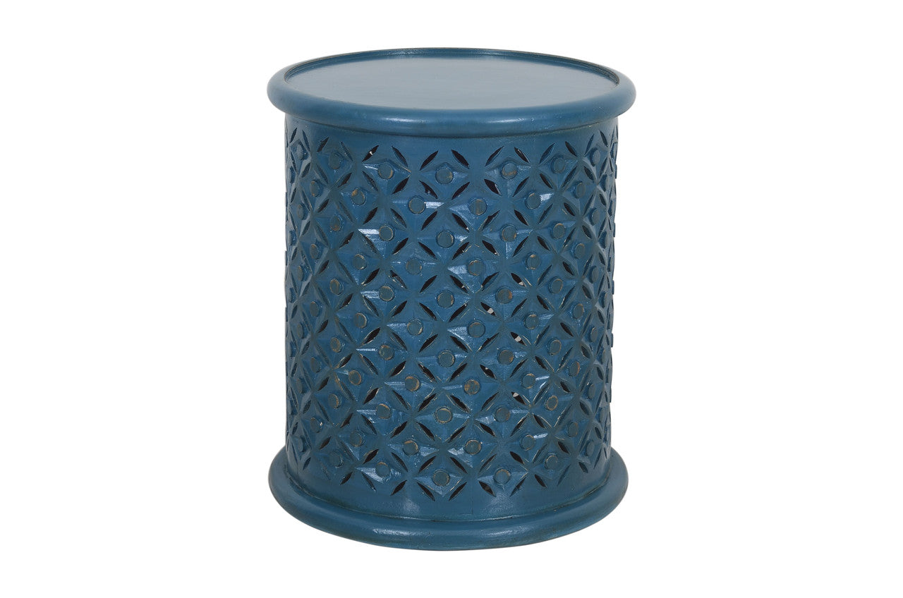 Decker - Hand Carved Rustic Mango Wood End Table