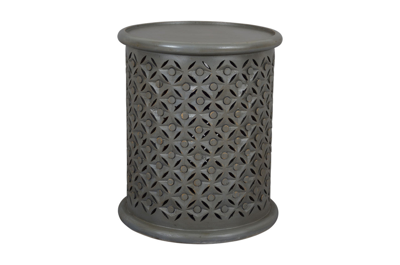 Decker - Hand Carved Rustic Mango Wood End Table