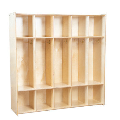 Contender 5 Section Coat Rack with Storage Cubbies