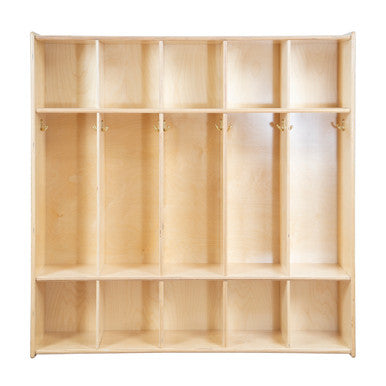 Contender 5 Section Coat Rack with Storage Cubbies