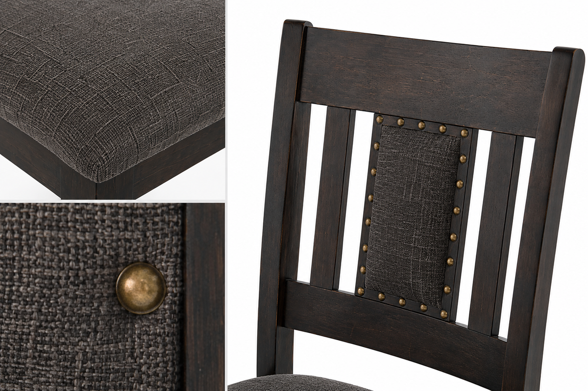 American Rustics Upholstered Slatback Stool (Set of 2)