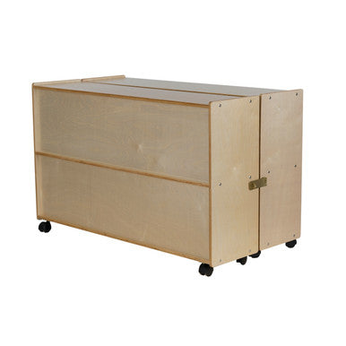 RRI Goods Montessori Birch Wood Folding Bookcase with Casters