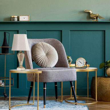 RRI Goods Modern White Marble & Gold Metal Frame Nesting Tables Set Of 3