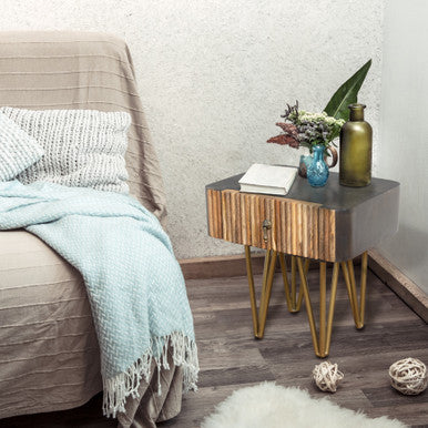 Night Stand with Hairpin Legs