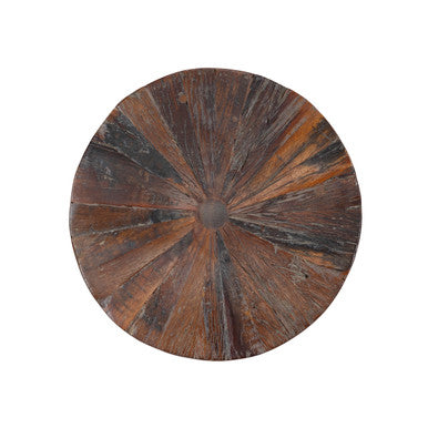 Round Jungle Wood Side Table