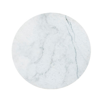 Solid Wood and Real Marble 36" Round Coffee Table